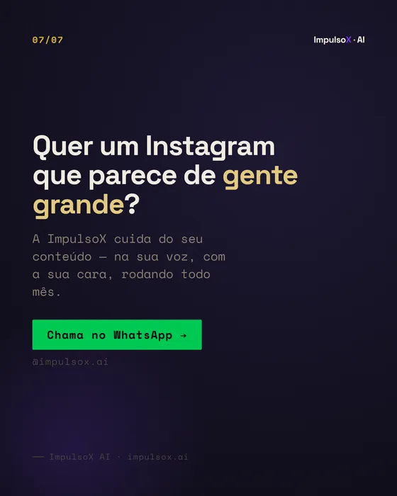 Slide final: quer um Instagram que parece de gente grande?